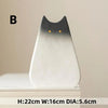 White Ceramic Cat Vase - B / CHINA