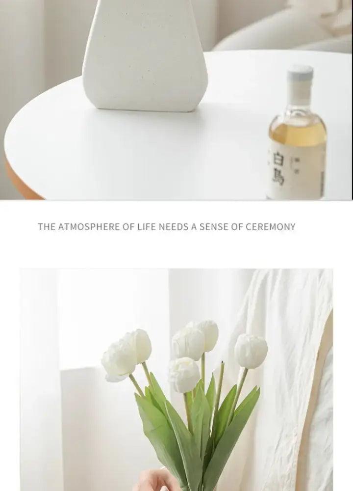 White Ceramic Cat Vase