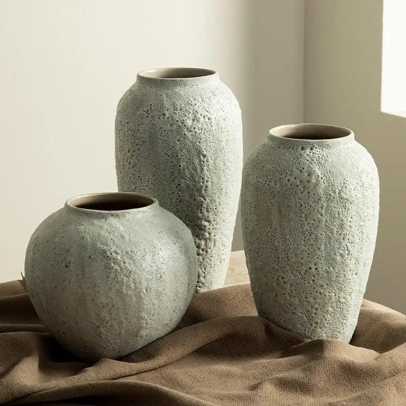 White Ceramic Vase Set