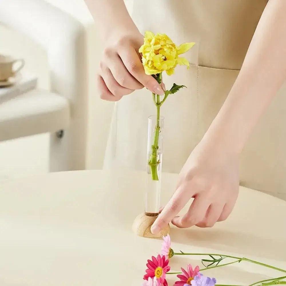 Wood Plastic Test Tube Vase