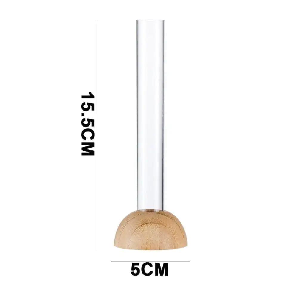 Glass Hydroponic Vase Bamboo