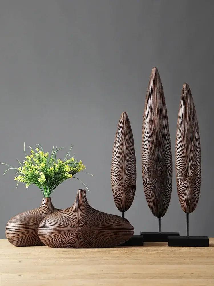 Light Brown Resin Vase