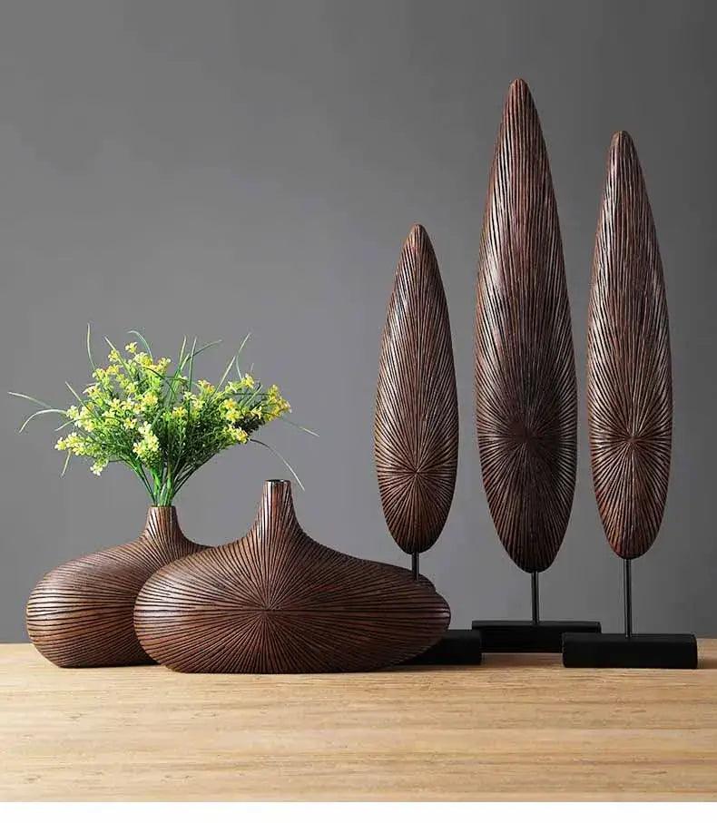 Light Brown Resin Vase