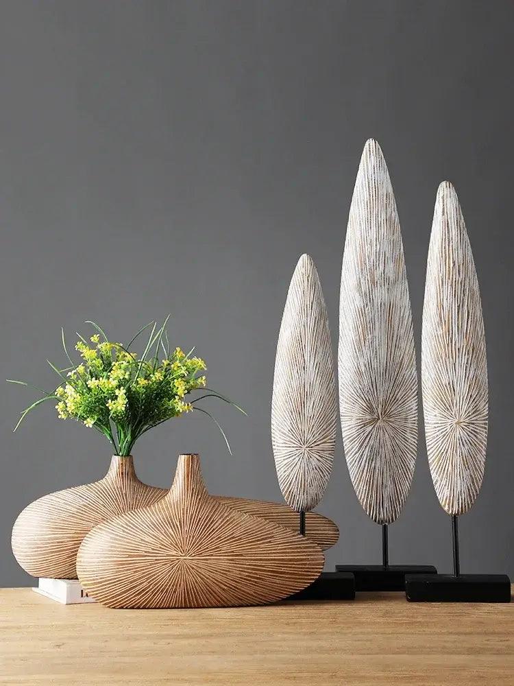 Light Brown Resin Vase