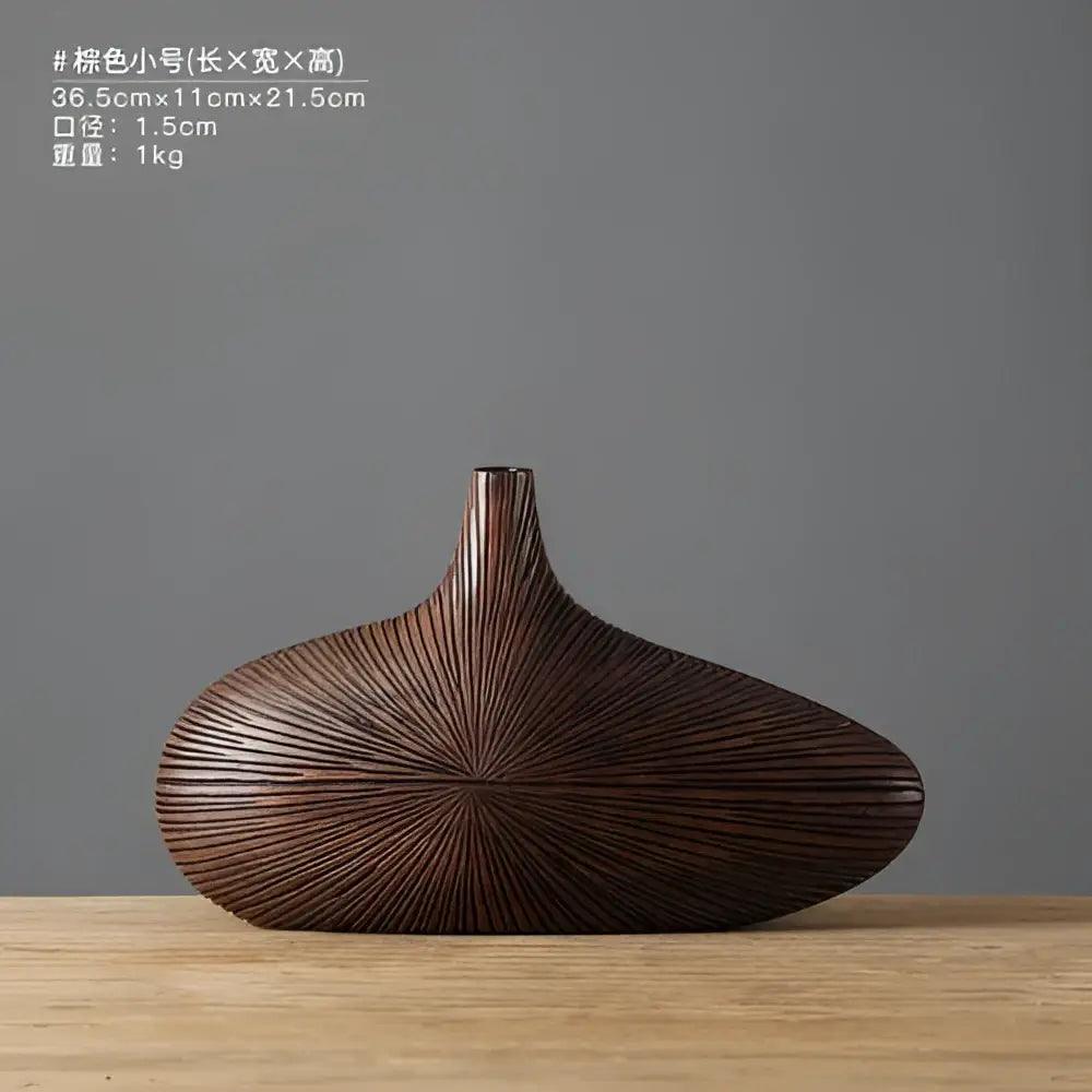 Light Brown Resin Vase