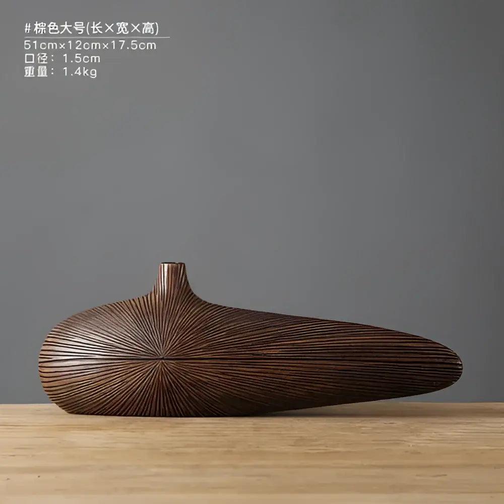 Light Brown Resin Vase