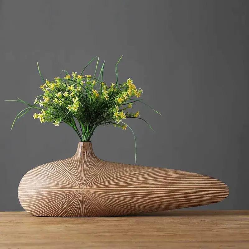 Light Brown Resin Vase
