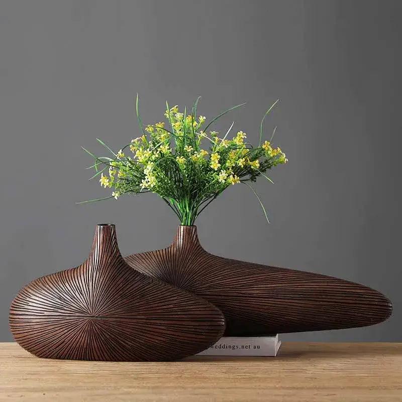 Light Brown Resin Vase