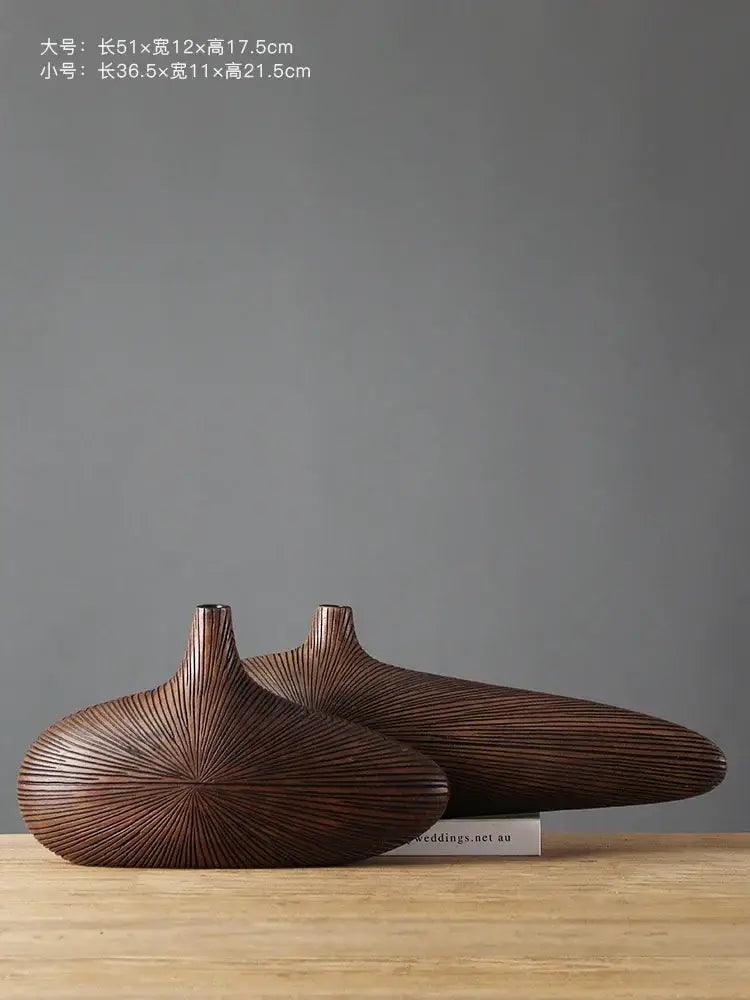 Light Brown Resin Vase
