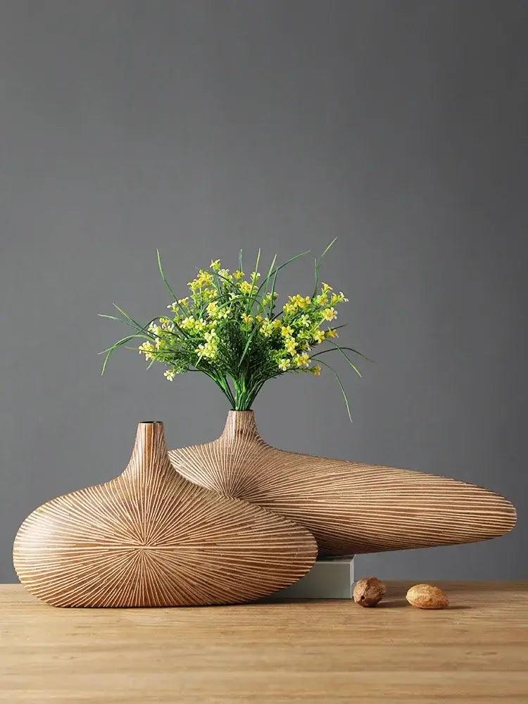 Light Brown Resin Vase