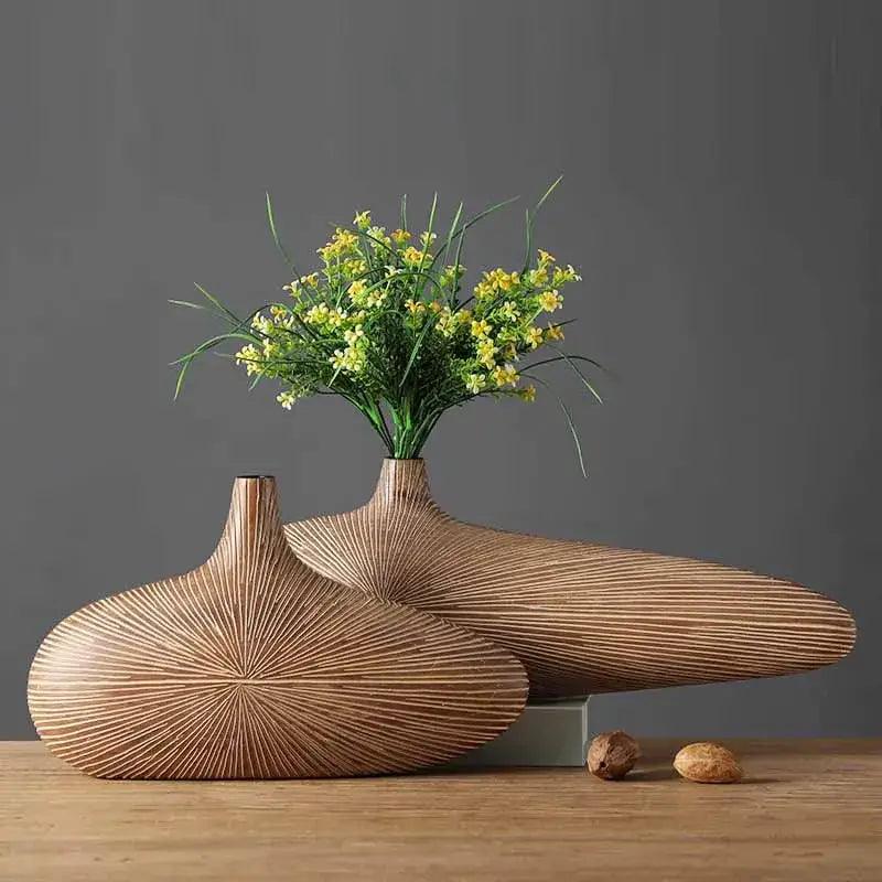 Light Brown Resin Vase