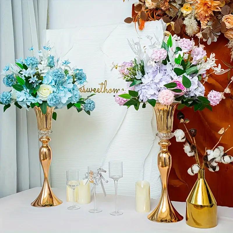 Gold Crystal Flower Stand Set