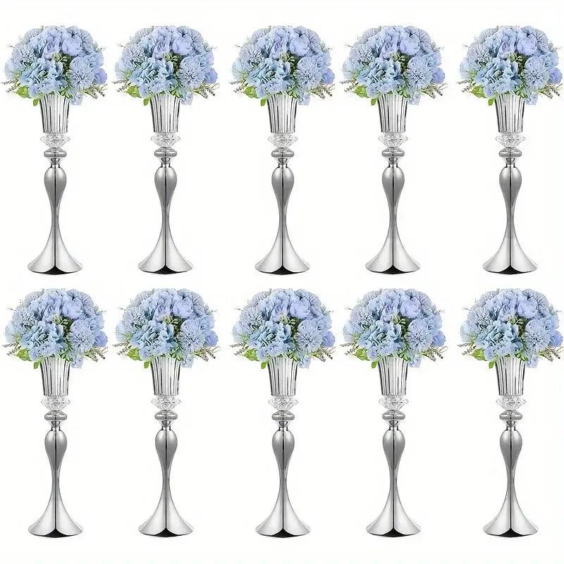Gold Crystal Flower Stand Set