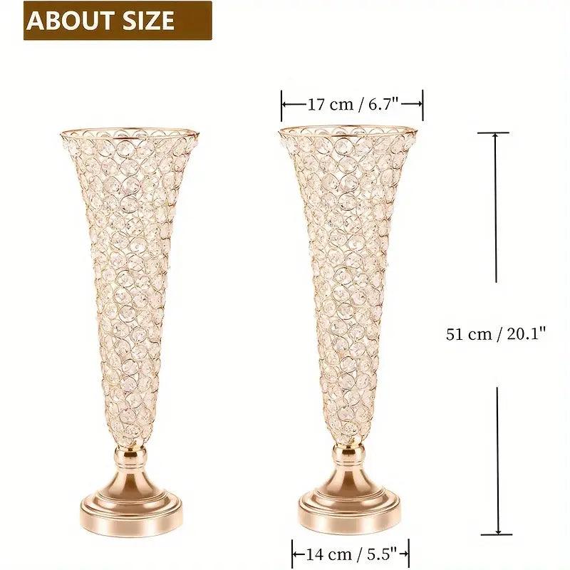 Gold Crystal Encrusted Vase