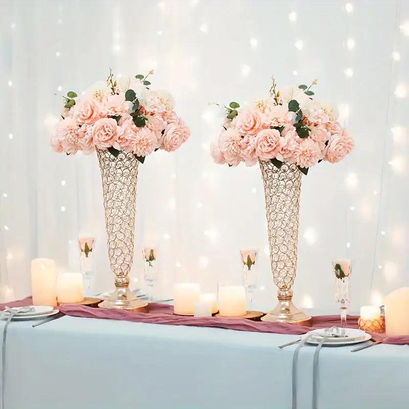 Gold Crystal Encrusted Vase