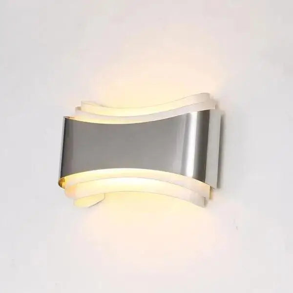 Stainless Curved Wall Sconce