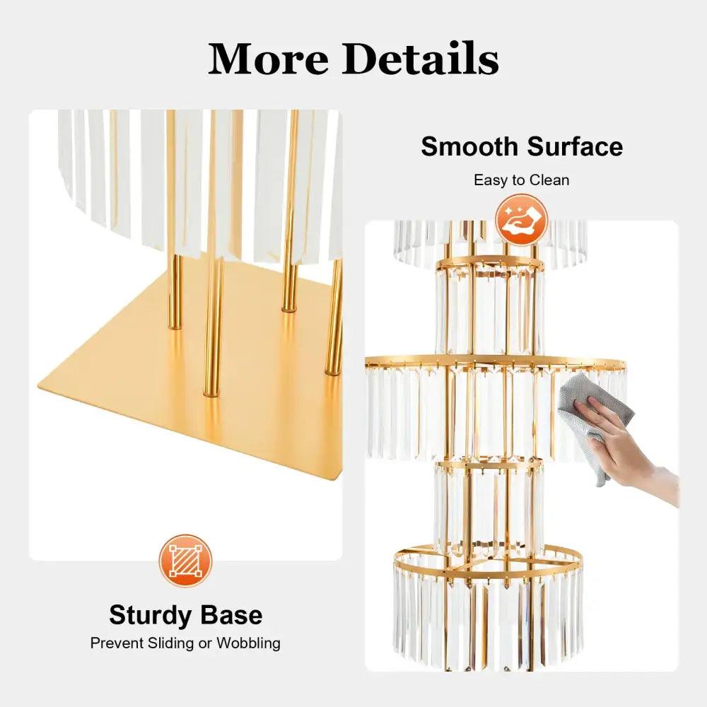 Gold Acrylic Flower Stand