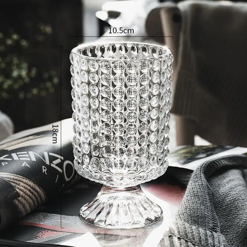 Crystal Glass Pedestal Vase