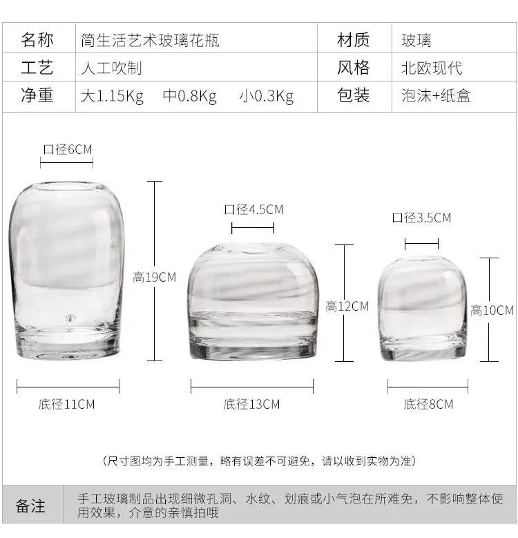 Gray Gradient Glass Vase Set