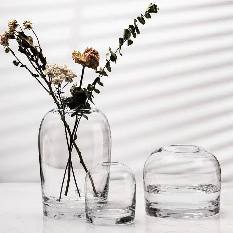 Gray Gradient Glass Vase Set