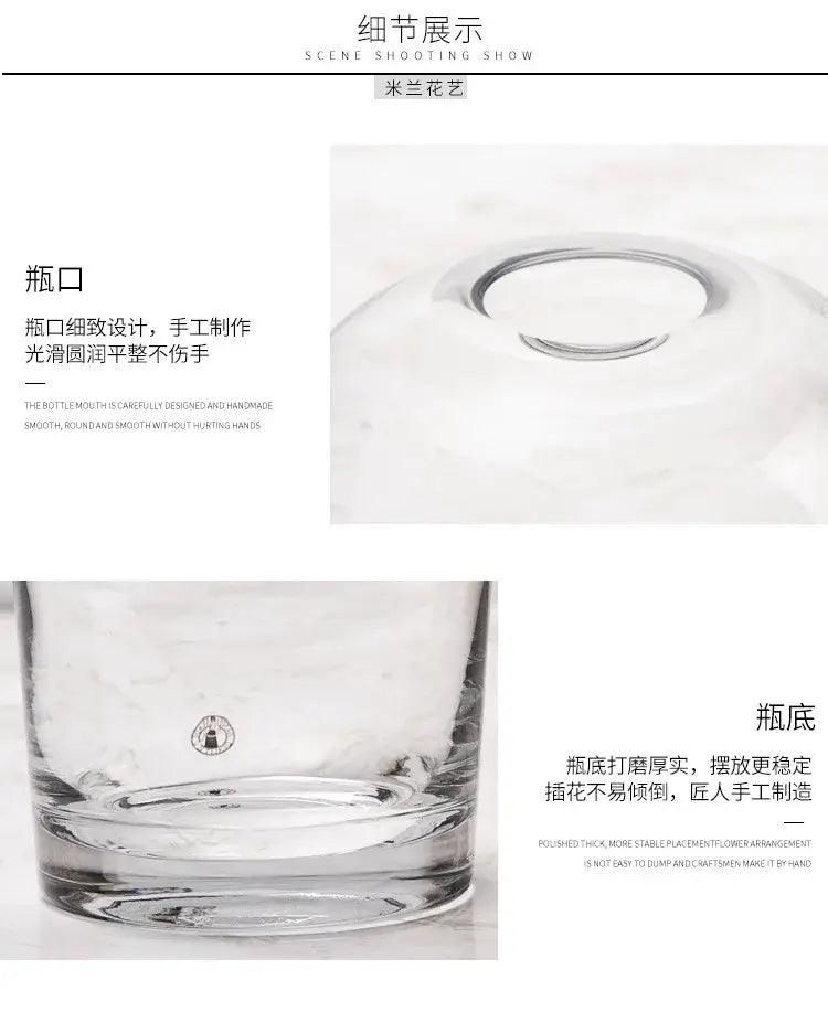 Gray Gradient Glass Vase Set