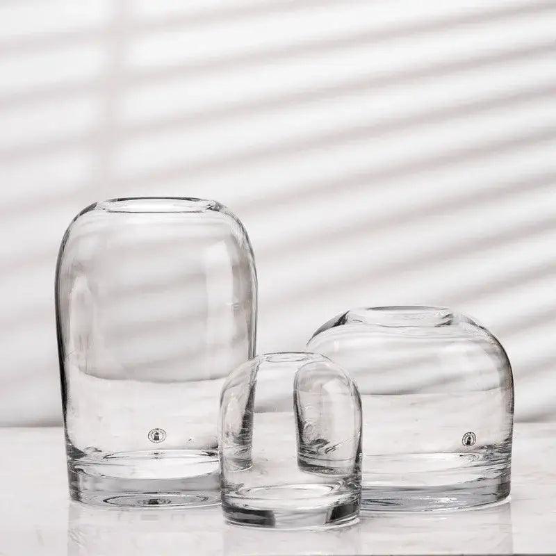 Gray Gradient Glass Vase Set