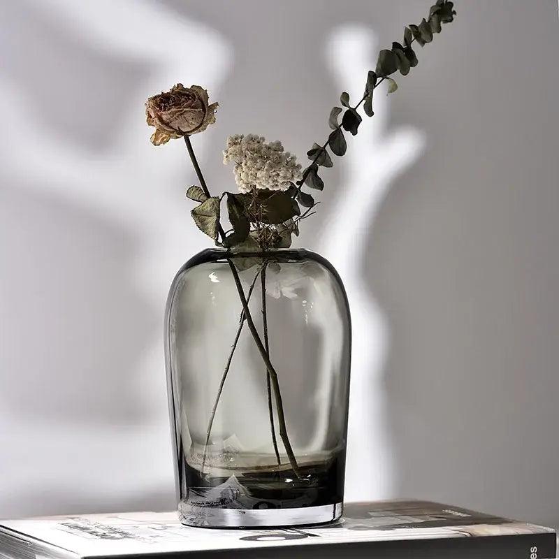 Gray Gradient Glass Vase Set