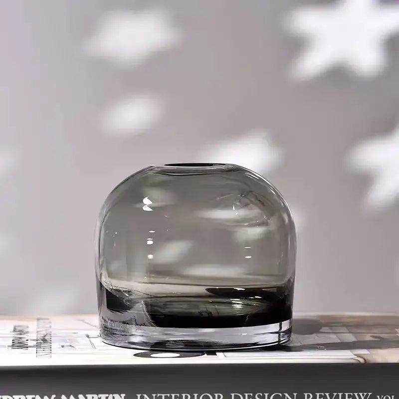 Gray Gradient Glass Vase Set