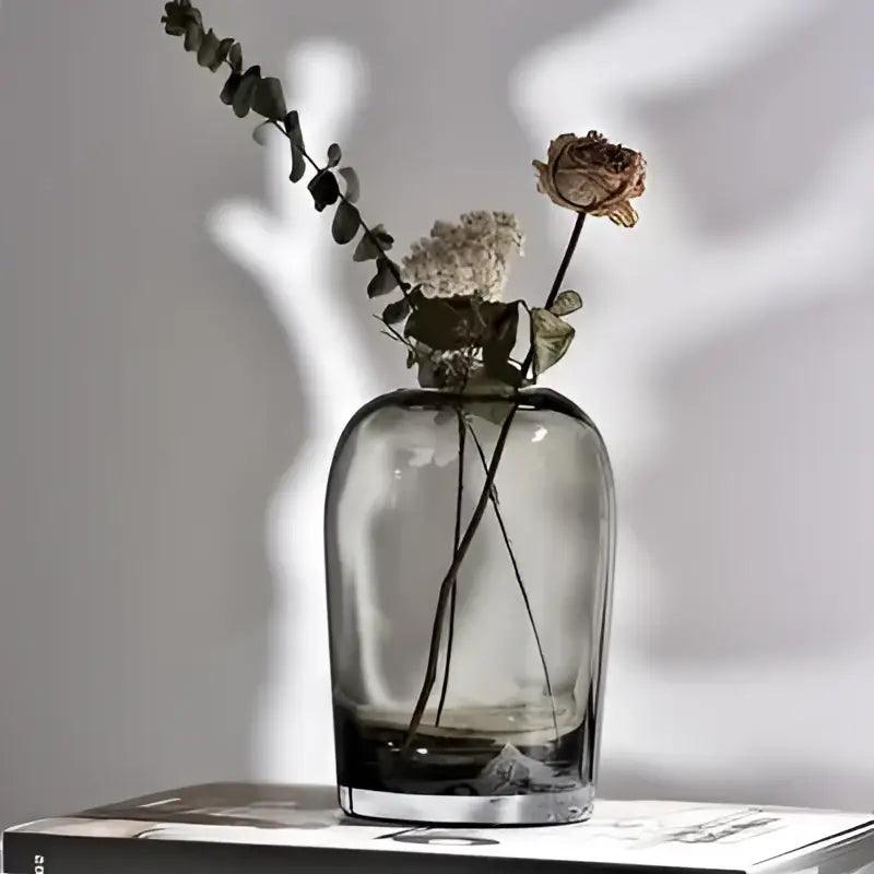 Gray Gradient Glass Vase Set