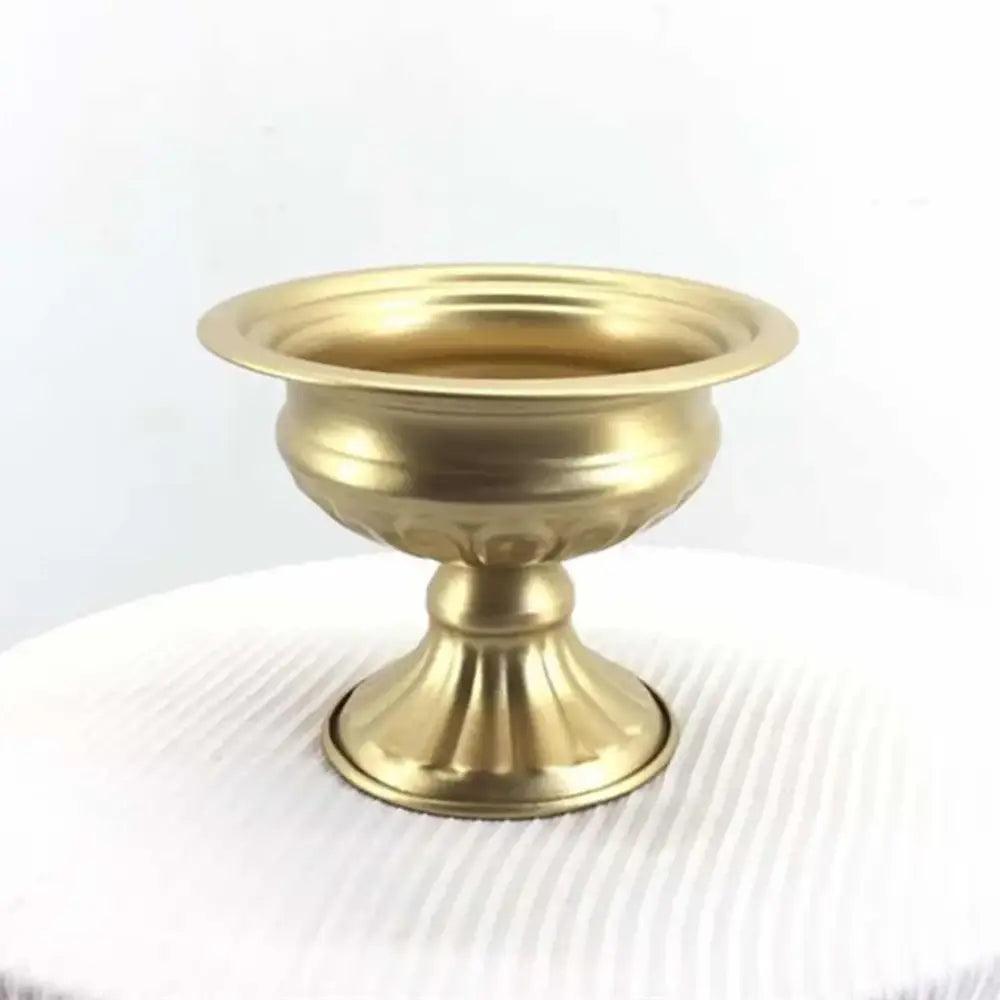 White Gold Metal Vase