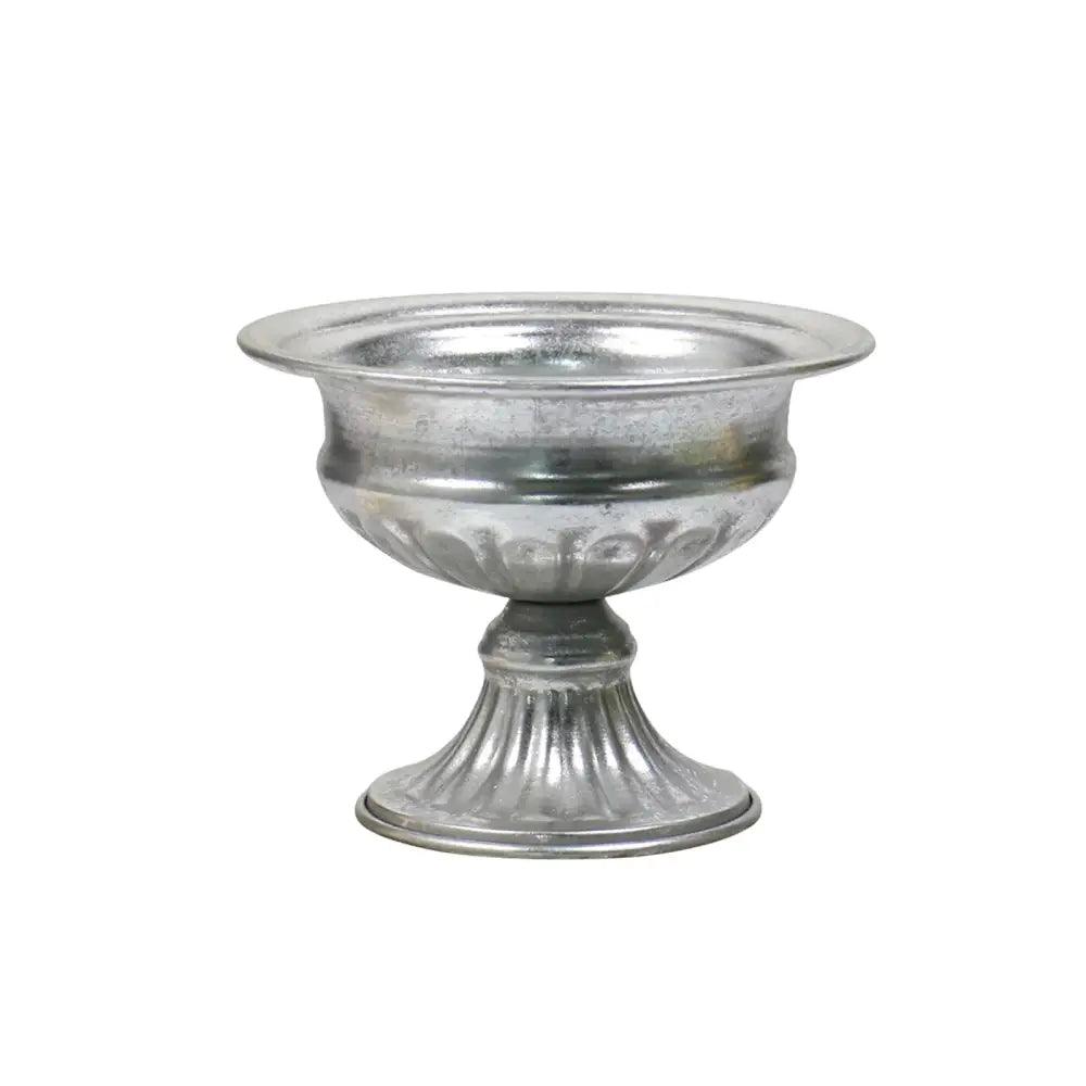 White Gold Metal Vase