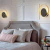 Gold Gray Circular Wall Sconce