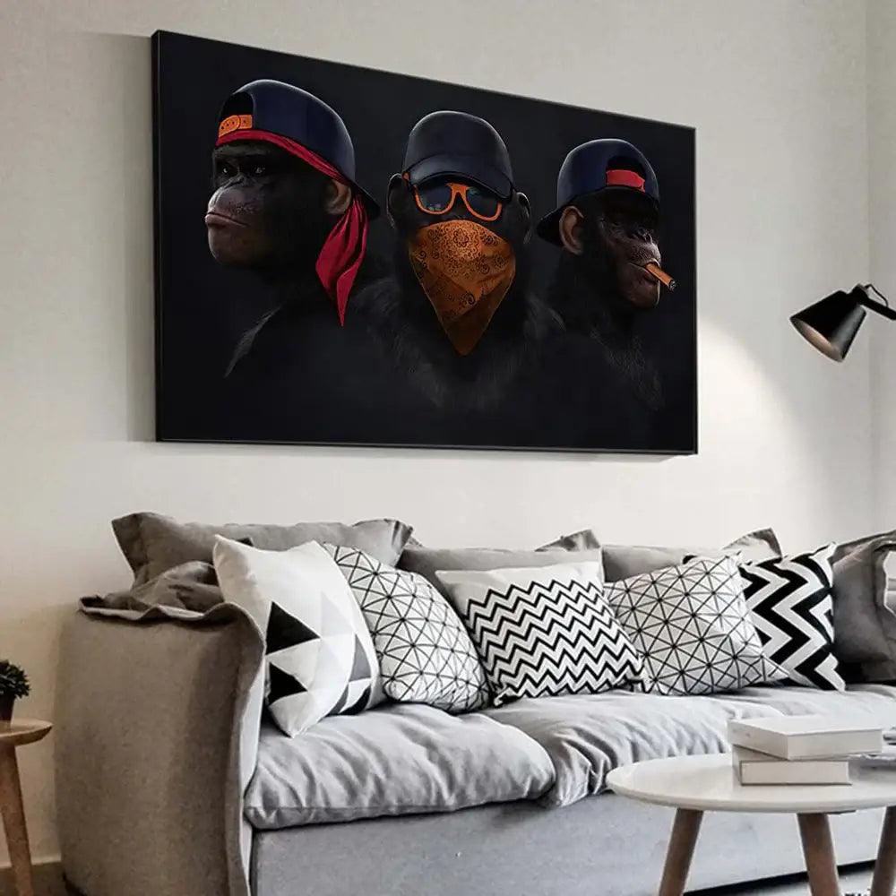Canvas Monkey Wall Art