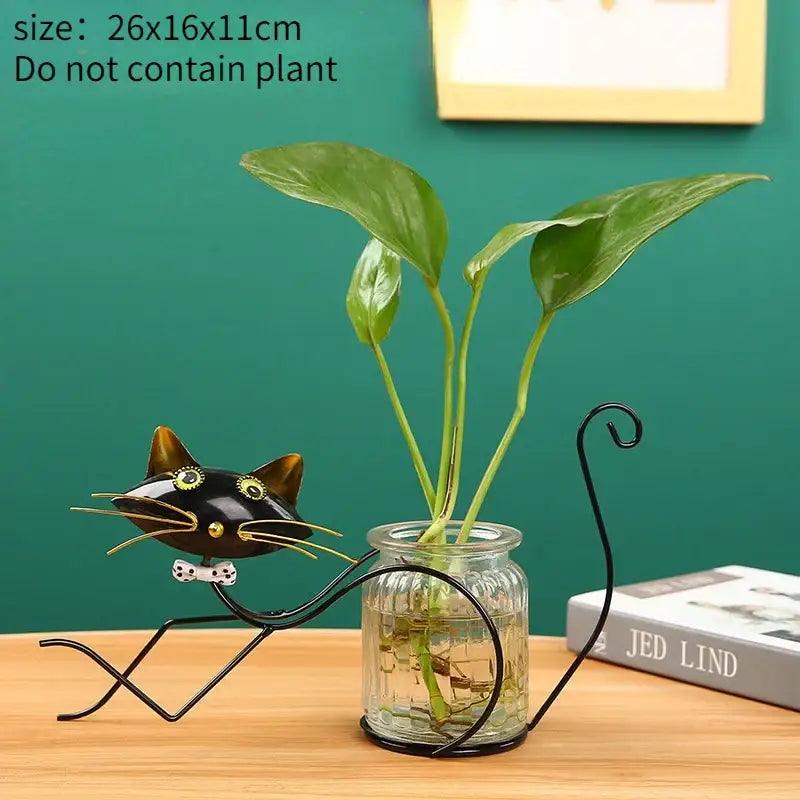 Gold Flamingo Metal Vase