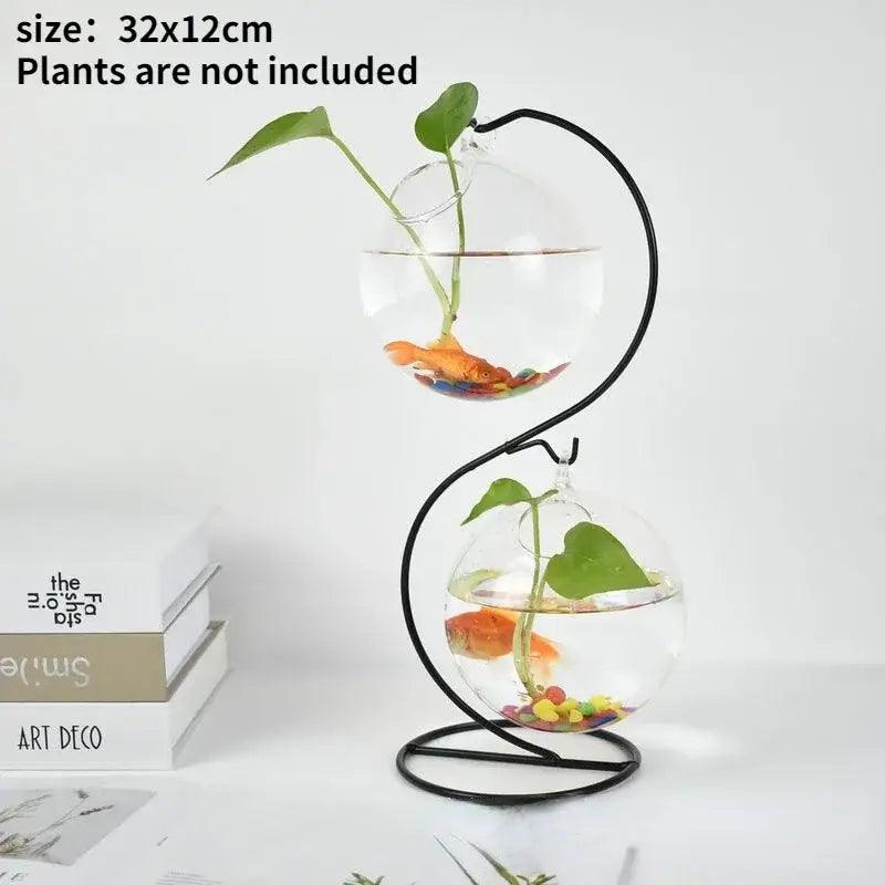 Gold Flamingo Metal Vase