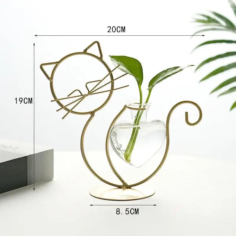 Gold Flamingo Metal Vase