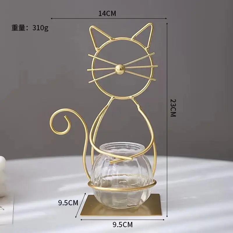 Gold Flamingo Metal Vase
