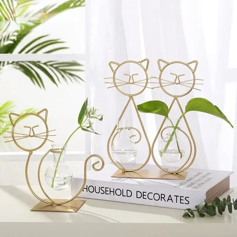 Gold Flamingo Metal Vase