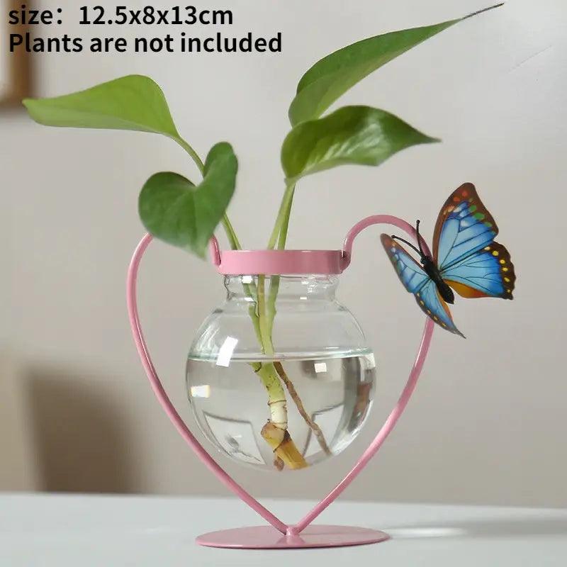 Gold Flamingo Metal Vase