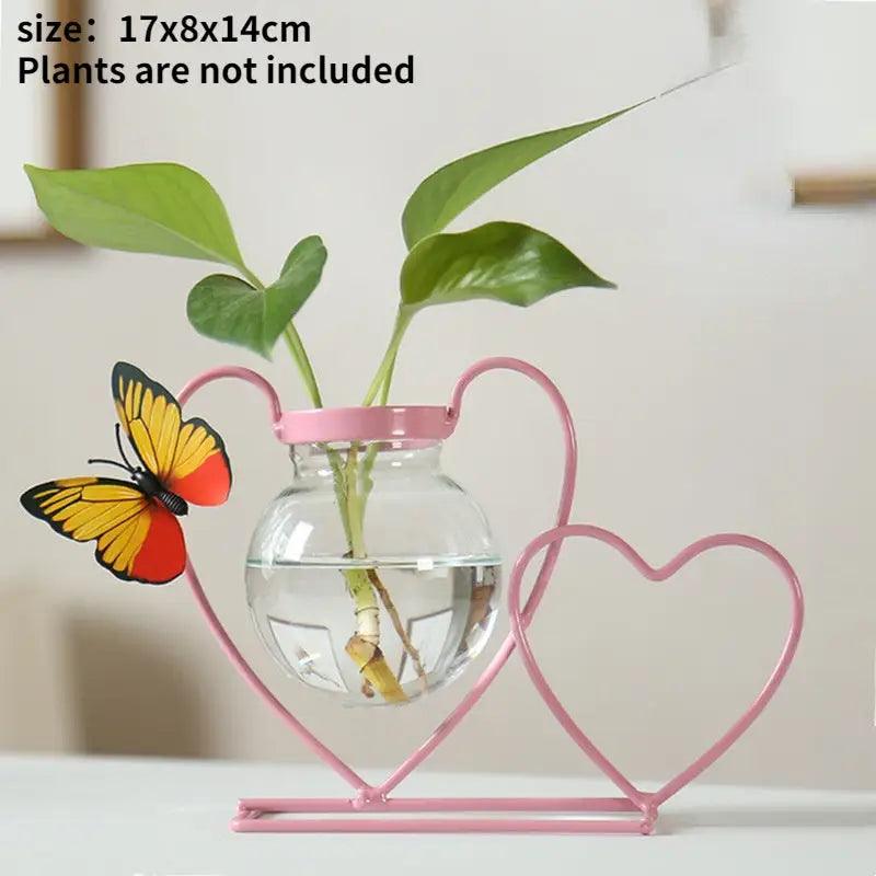 Gold Flamingo Metal Vase