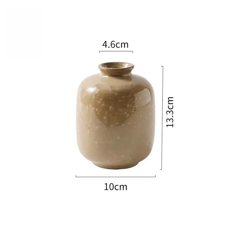 Beige Speckled Ceramic Vase