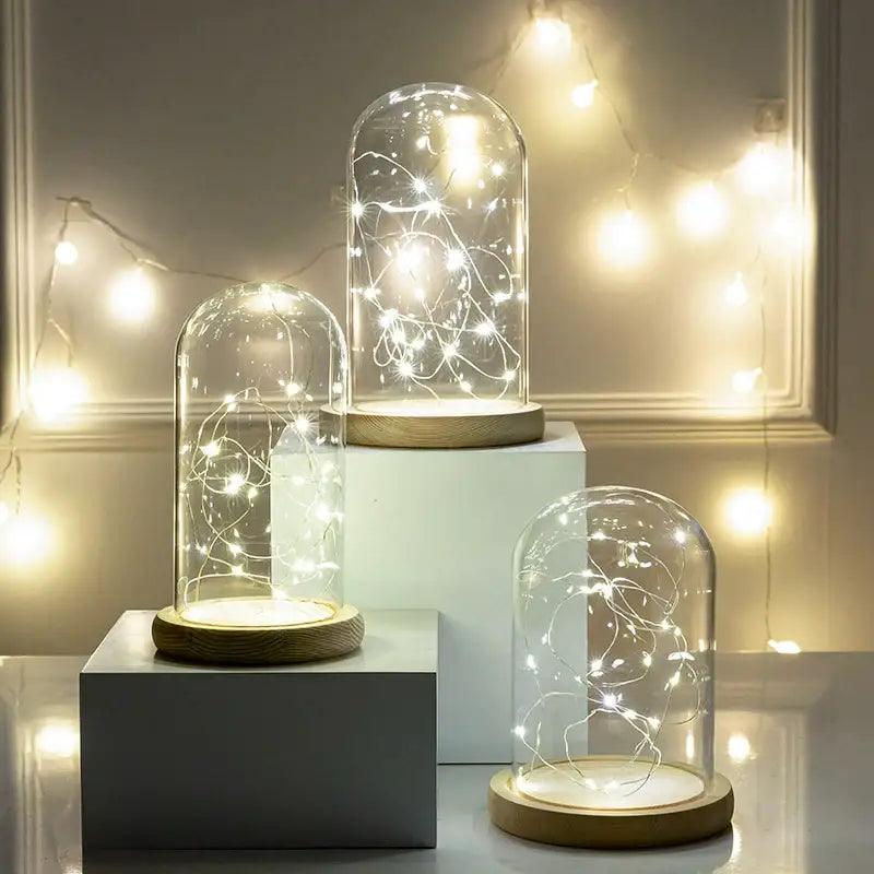 LED Glass Terrarium Vase