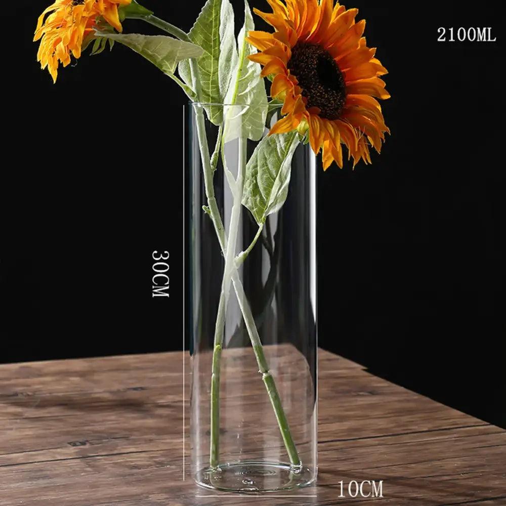 Clear Glass Flower Vase