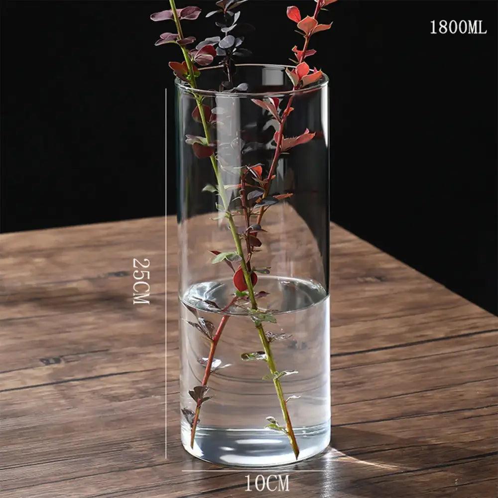 Clear Glass Flower Vase