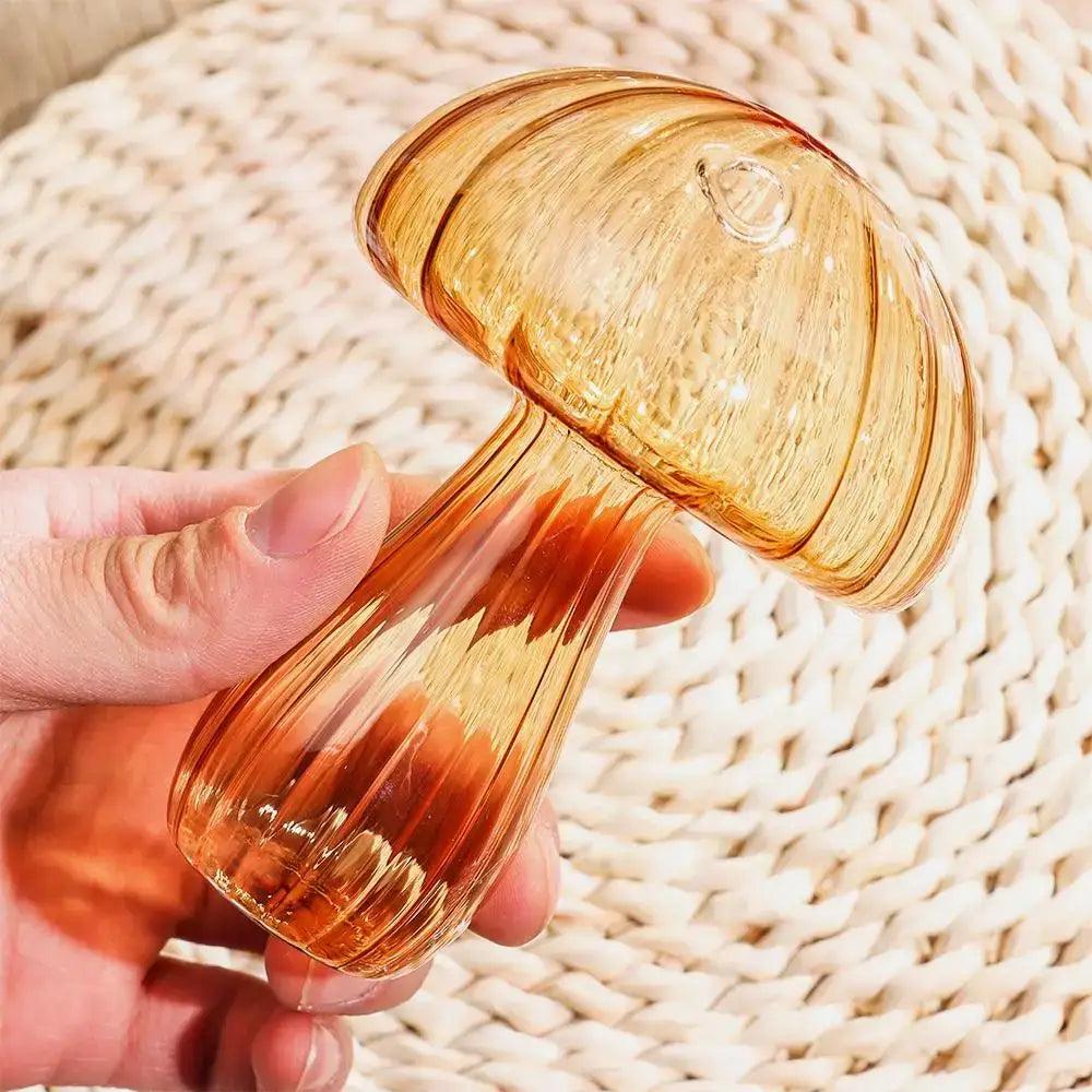 Colorful Mushroom Glass Vase