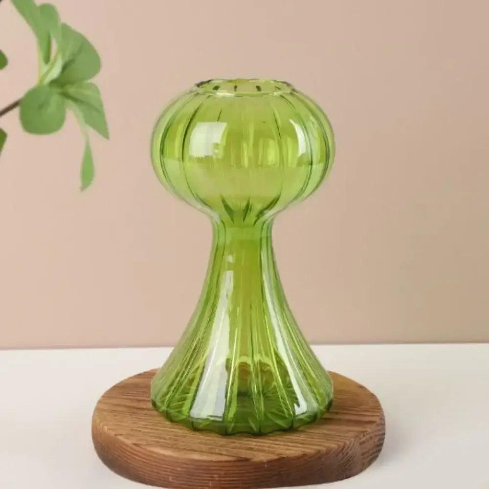 Colorful Mushroom Glass Vase