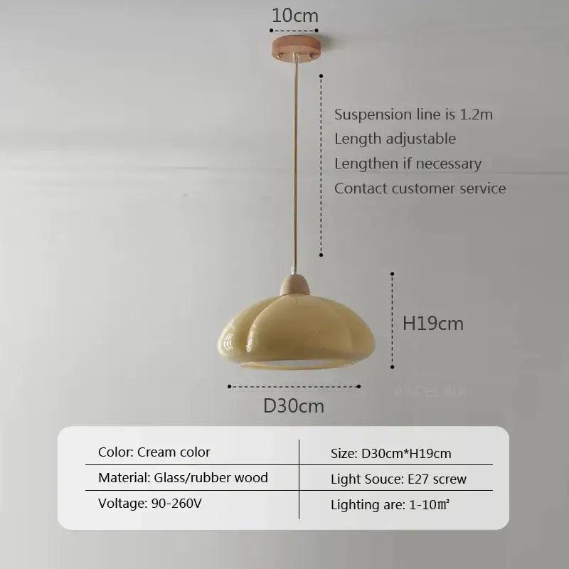 Amber Glass Pendant Lamp