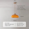 Amber Glass Pendant Lamp - Orange