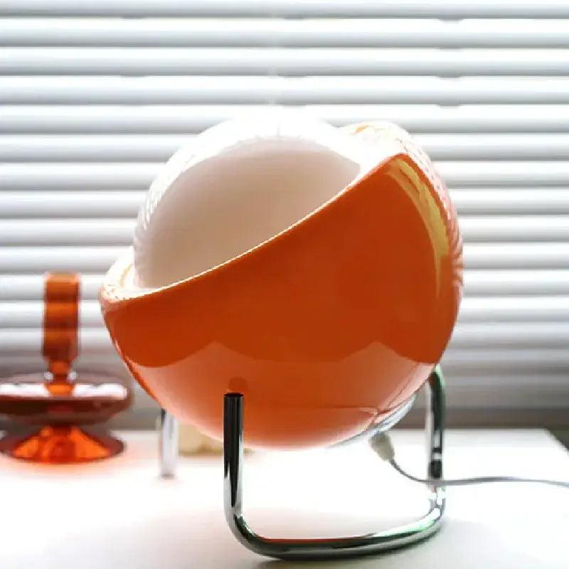 Chrome Orange Table Lamp