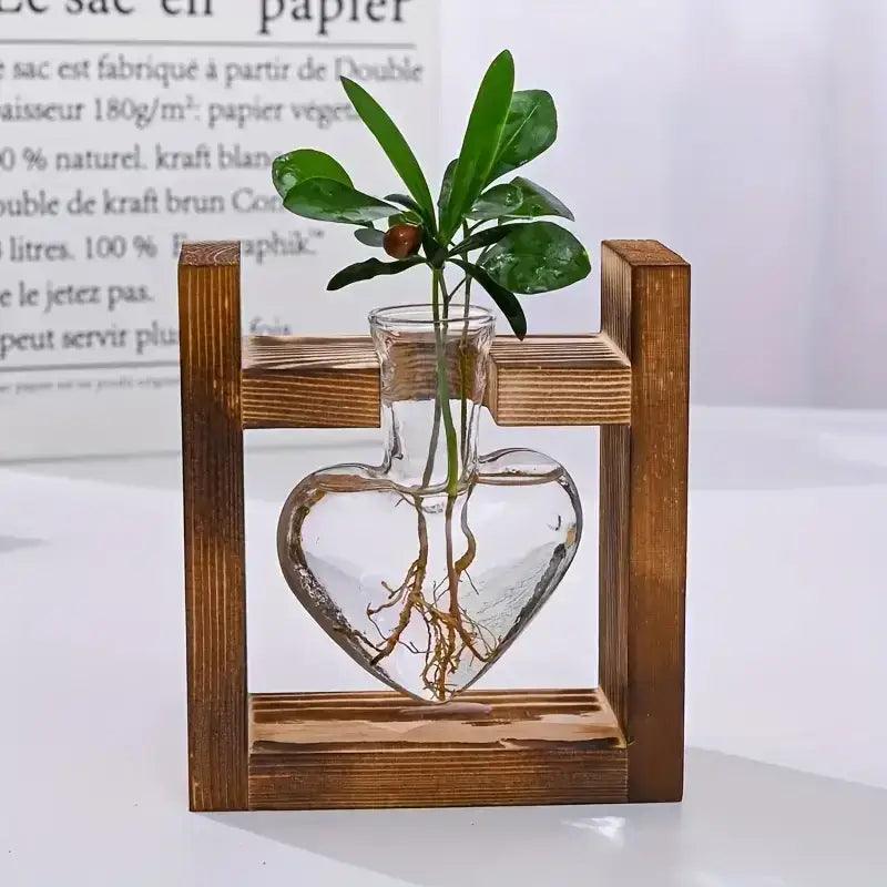 Heart Hydroponic Glass Vase